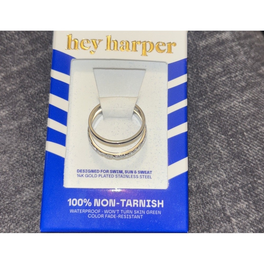 Hey Harper Size 8 SILVER Aurie Ring Set - Picture 6 of 6